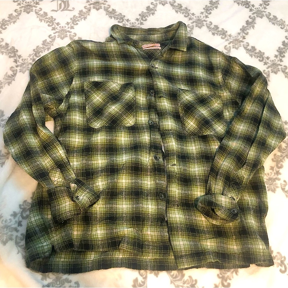 Green Urban Outfitters Flannel Button Up